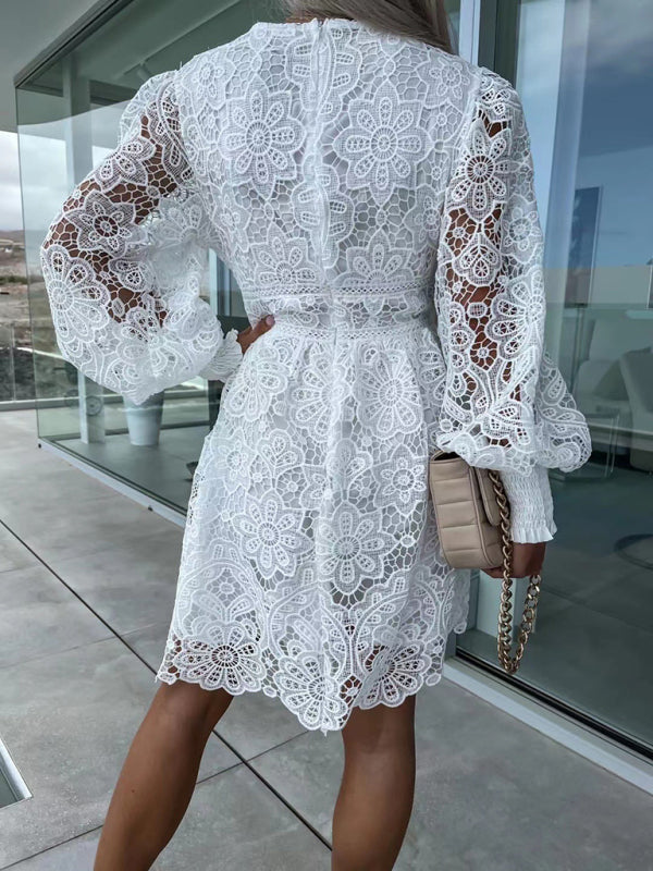 Women's hollow lace dress