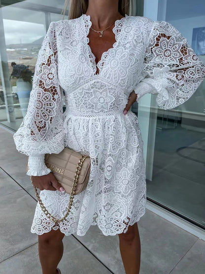 Women's hollow lace dress