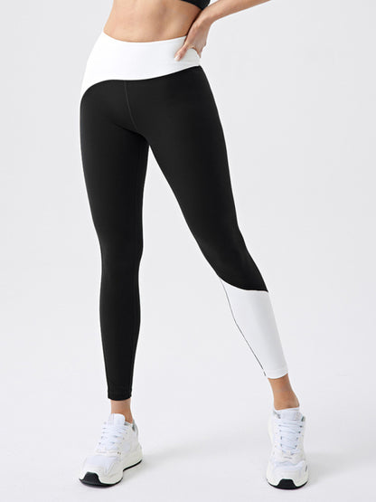 Women's fabric contrast color yoga pants