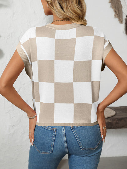 Women's Colorblock Crewneck blouse sweater