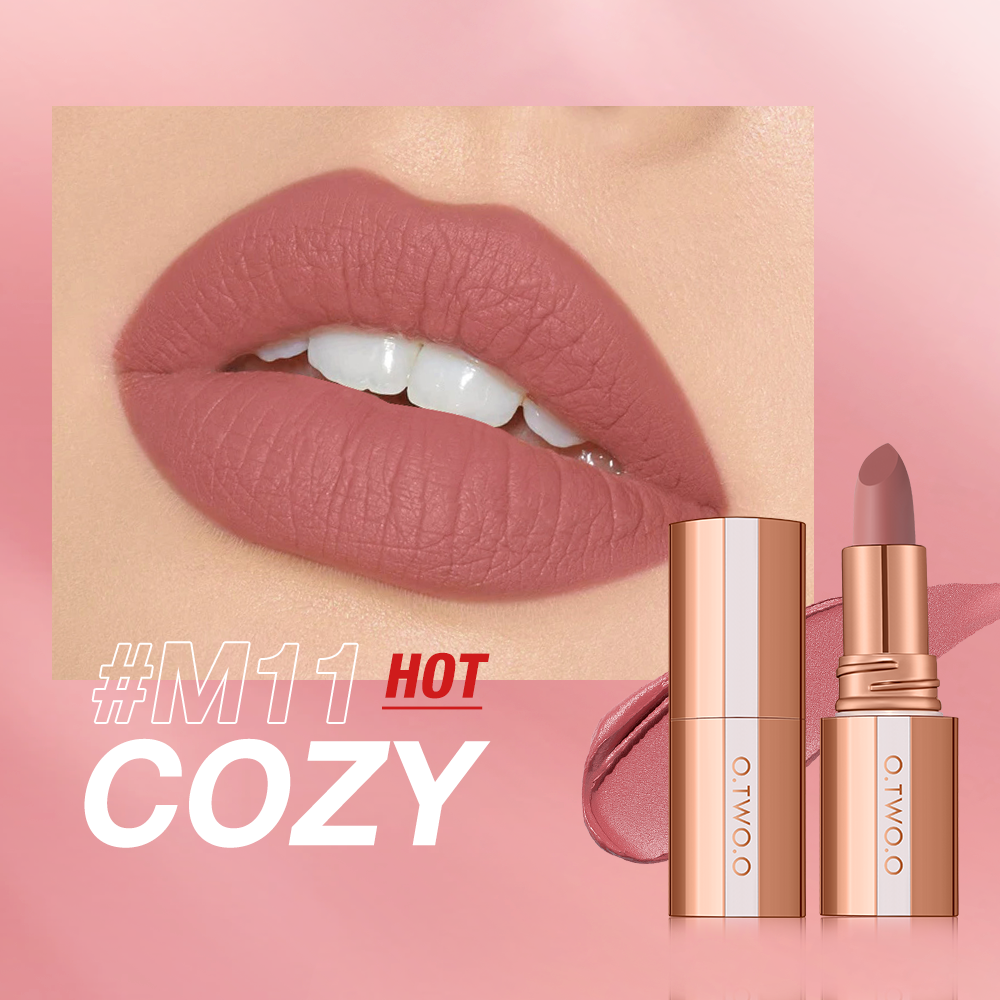 O.TWO.O INTENSE MISTY KISS LOCK COLOUR MATTE LIPSTICK 8 COLOURS