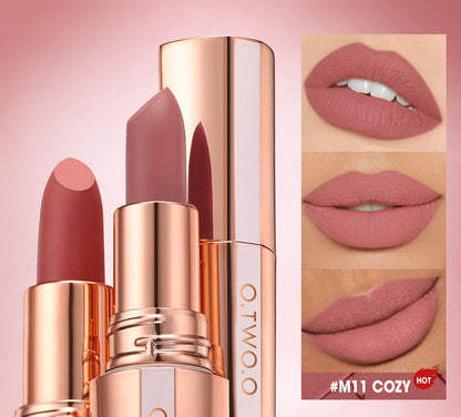 O.TWO.O INTENSE MISTY KISS LOCK COLOUR MATTE LIPSTICK 8 COLOURS