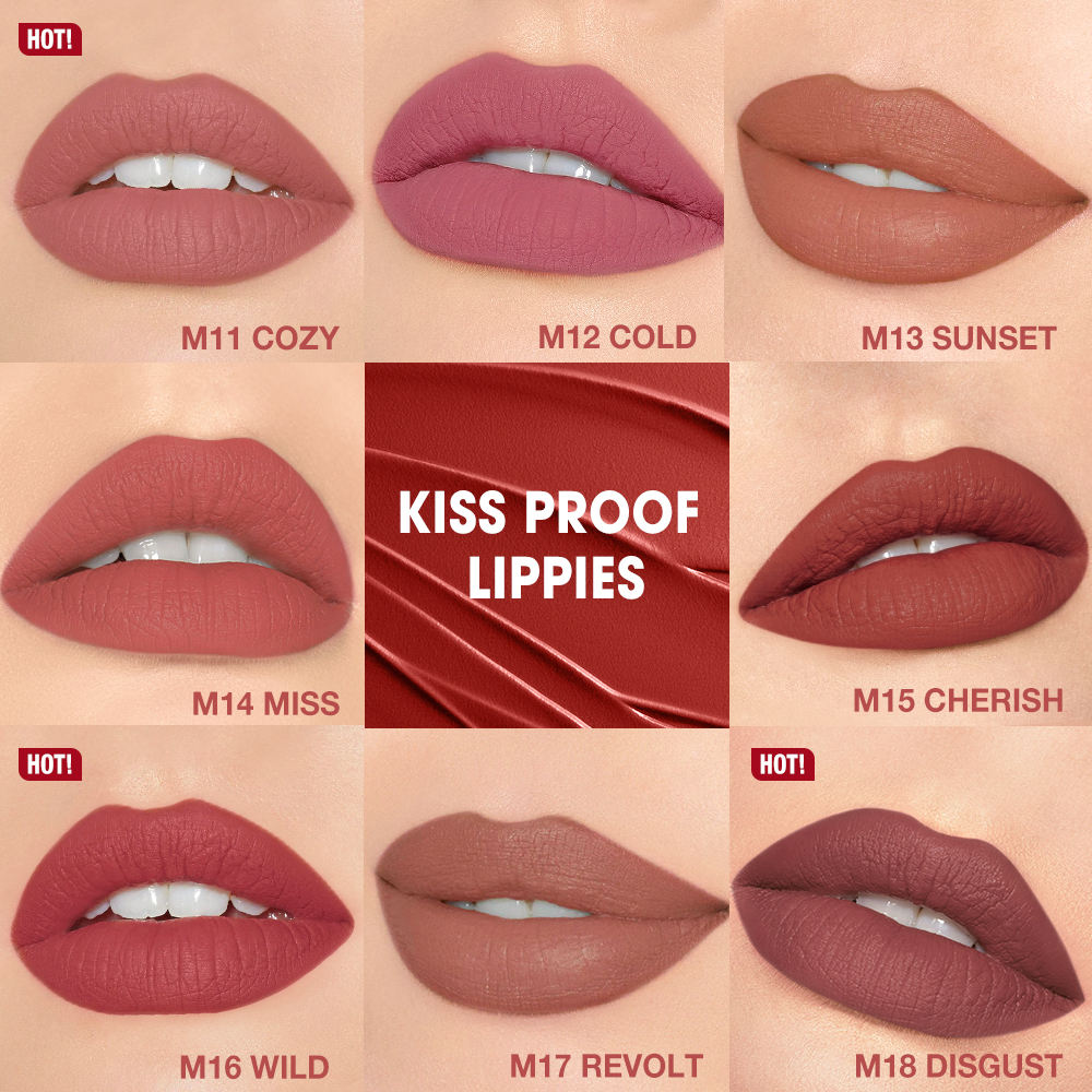 O.TWO.O INTENSE MISTY KISS LOCK COLOUR MATTE LIPSTICK 8 COLOURS