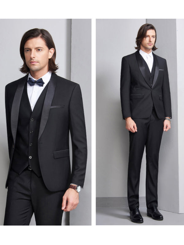 Men's Slim Business Three Piece Suit - FashionistaDeal