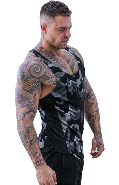 Men's Camouflage Print Breathable Quick Dry Sleeveless Tank Top - FashionistaDeal