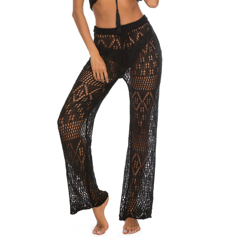 Sexy hollow knitted trousers nightclub style knitted beach pants - FashionistaDeal