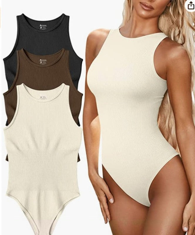 women‘s sexy round neck sleeveless bodysuit - FashionistaDeal