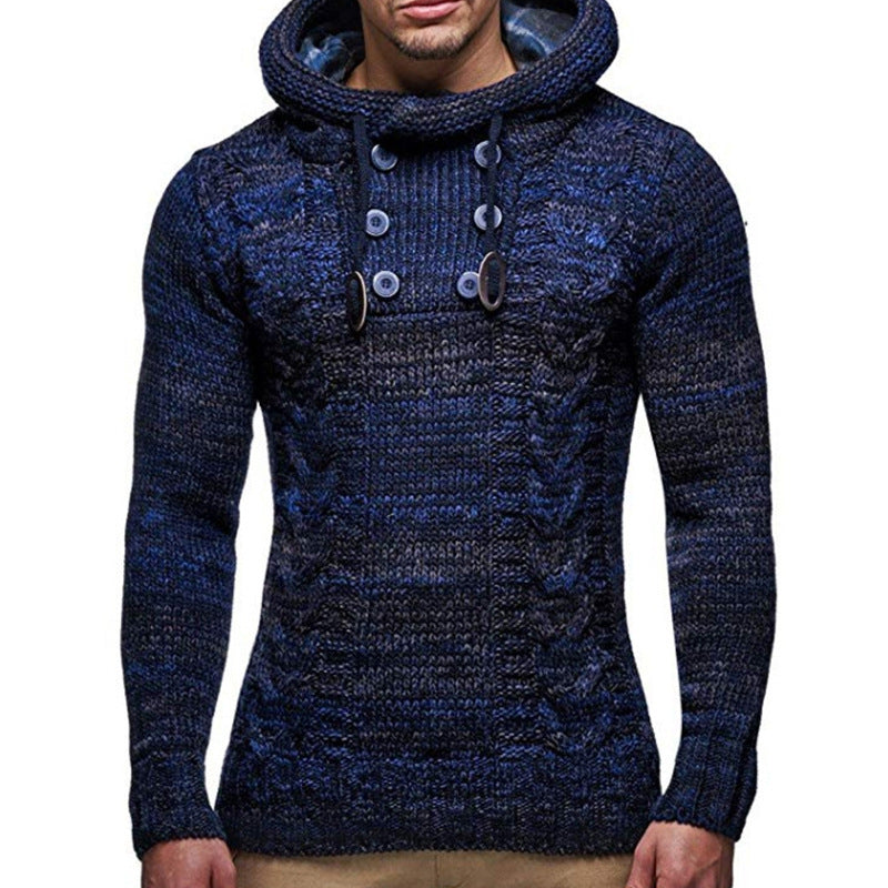 Men's casual pullover warm long sleeve sweater - FashionistaDeal