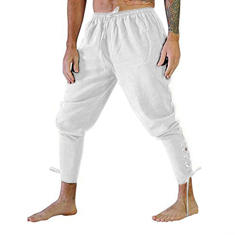 men's trousers ankle strap trousers cuffed trousers - FashionistaDeal