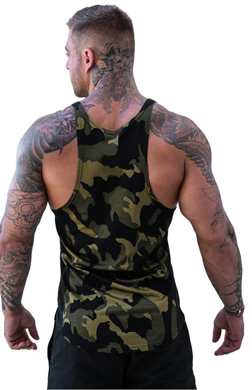 Men's Camouflage Print Breathable Quick Dry Sleeveless Tank Top - FashionistaDeal