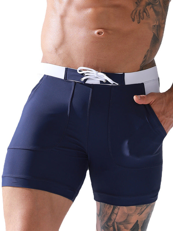 Men's Pocket Lined Tethered Swim Shorts - FashionistaDeal