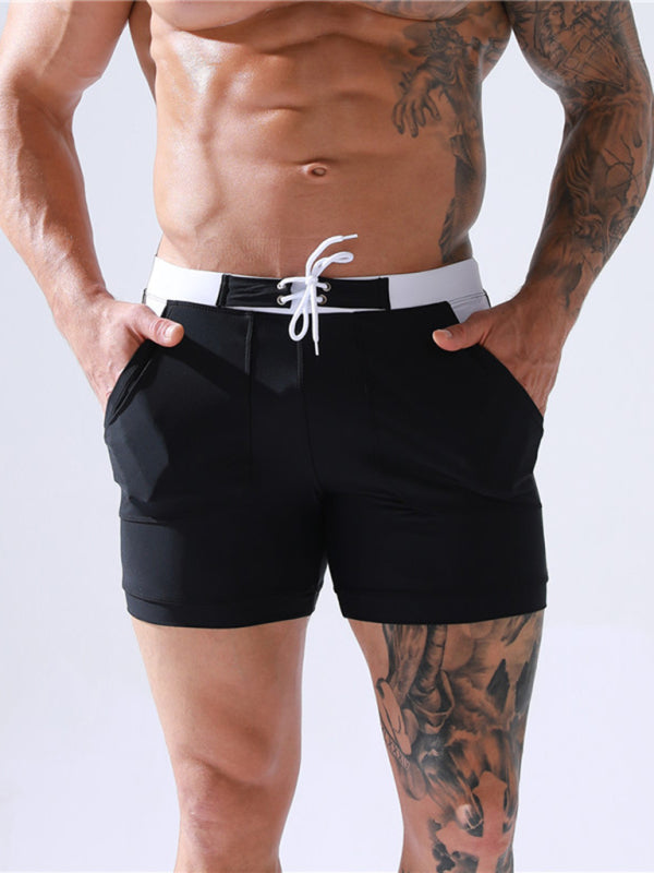 Men's Pocket Lined Tethered Swim Shorts - FashionistaDeal