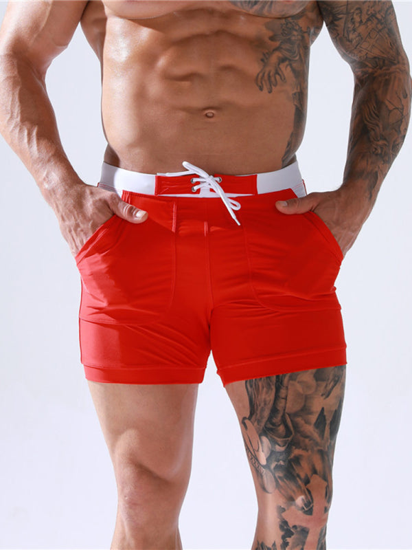 Men's Pocket Lined Tethered Swim Shorts - FashionistaDeal