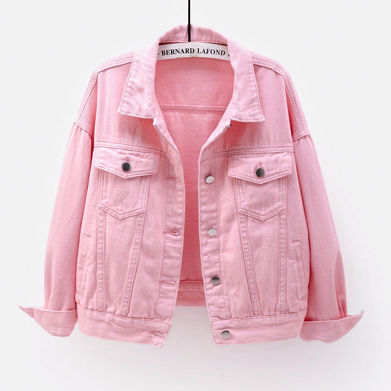 Women's Colorful Large Size Denim Jacket - FashionistaDeal