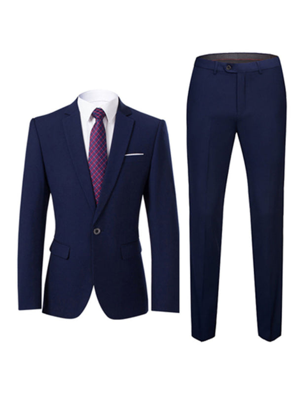 Men's Slim Fit Business Two Piece Suit - FashionistaDeal