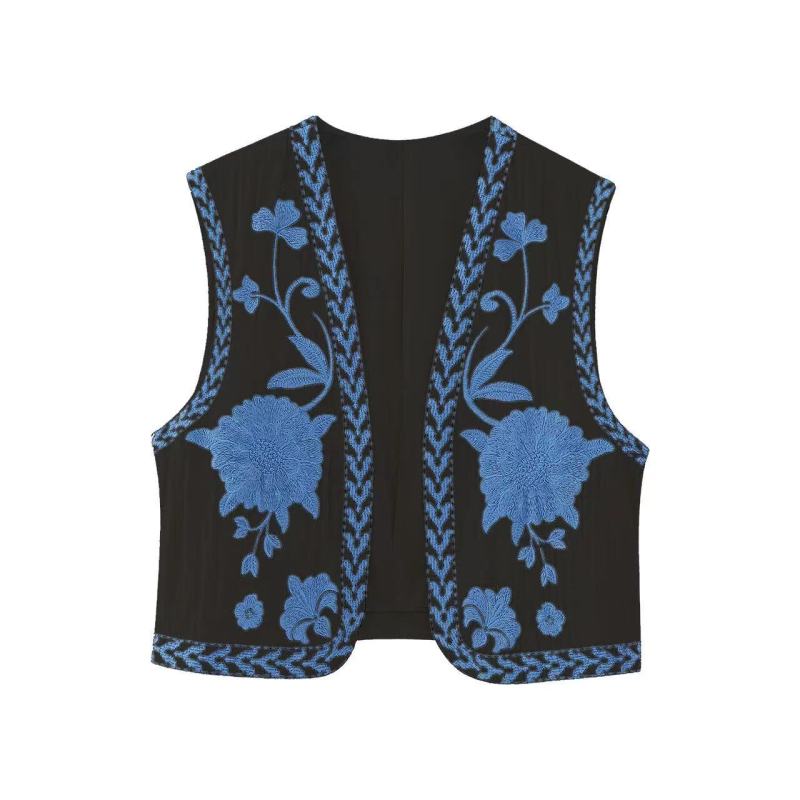 New Ladies Fashion Embroidered Cardigan Vest Vest - FashionistaDeal