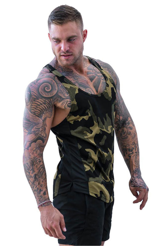 Men's Camouflage Print Breathable Quick Dry Sleeveless Tank Top - FashionistaDeal