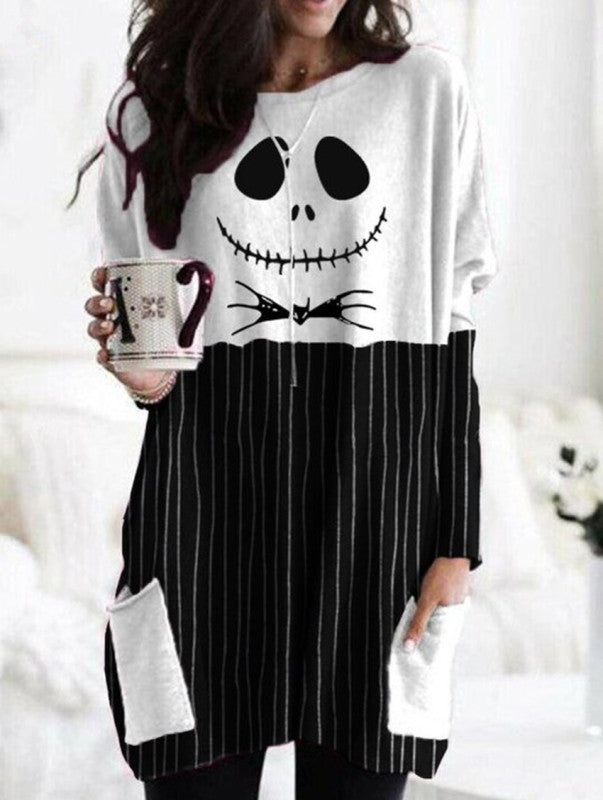 Women's Halloween pumpkin skull series sweatshirt - FashionistaDeal