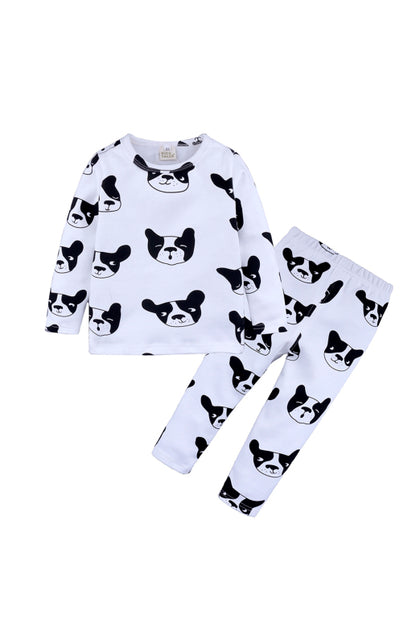 Children's Eyelash Cloud Print Brushed Children's Homewear Cotton Set - FashionistaDeal