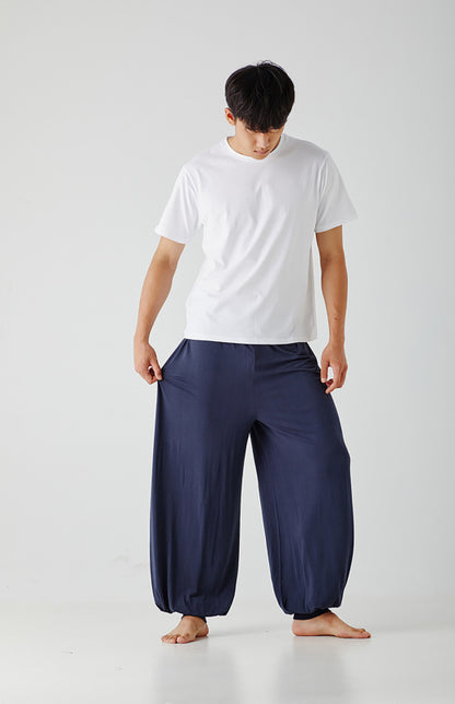 Men's home pants modal thin style loose and comfortable wide leg pants home clothes - FashionistaDeal