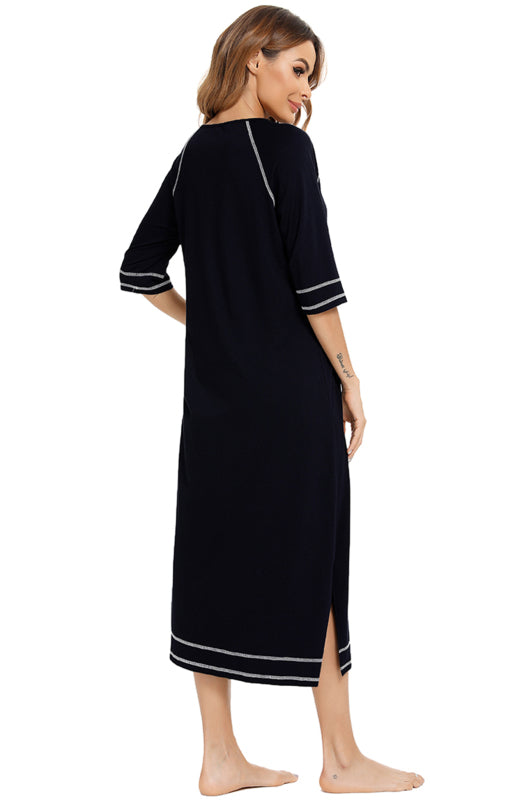 Ladies Loungewear Casual Loose Nightdress - FashionistaDeal