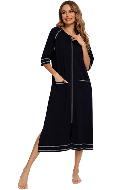 Ladies Loungewear Casual Loose Nightdress - FashionistaDeal