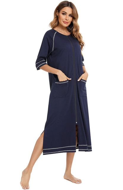 Ladies Loungewear Casual Loose Nightdress - FashionistaDeal