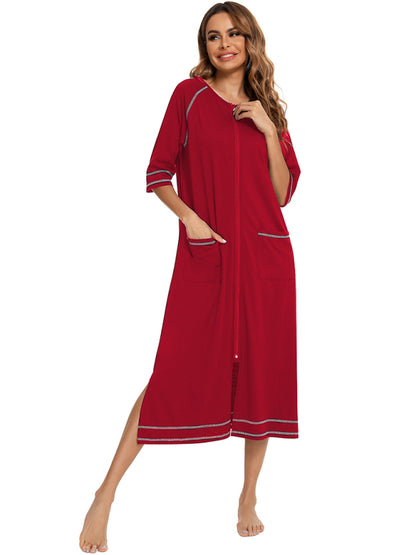 Ladies Loungewear Casual Loose Nightdress - FashionistaDeal