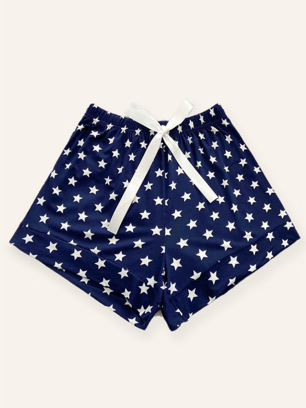 Women's Knitted Casual Comfort Star Short Pajama Pants - FashionistaDeal