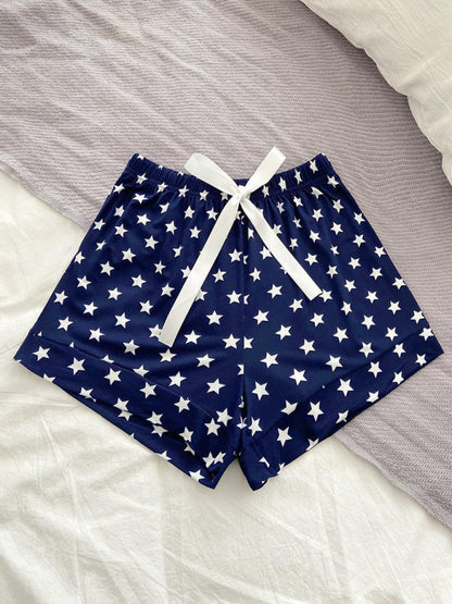 Women's Knitted Casual Comfort Star Short Pajama Pants - FashionistaDeal