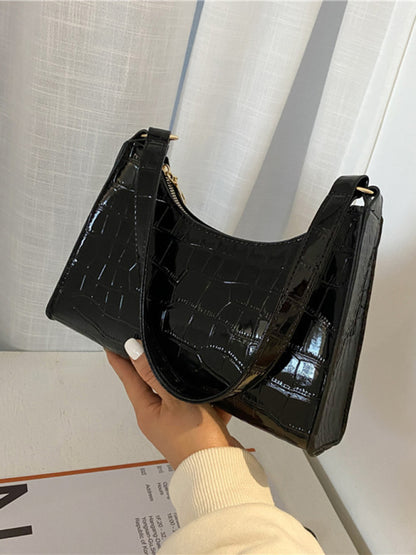 New fashion embossed hand bag temperament stone pattern shoulder bag - FashionistaDeal