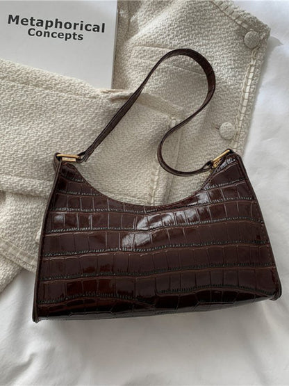 New fashion embossed hand bag temperament stone pattern shoulder bag - FashionistaDeal