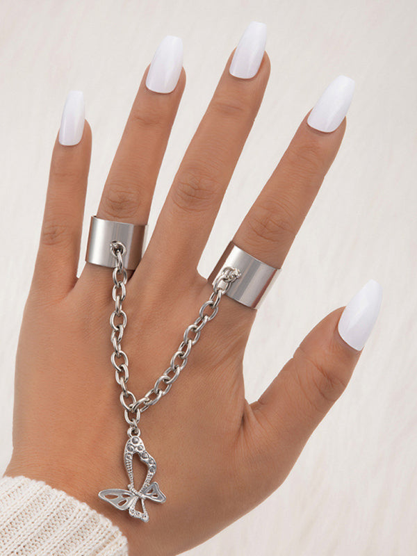 Exaggerated Personality Ring Chain Temperament Fashionable Ring Jewelry - FashionistaDeal