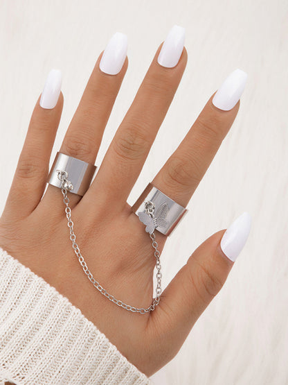 Exaggerated Personality Ring Chain Temperament Fashionable Ring Jewelry - FashionistaDeal