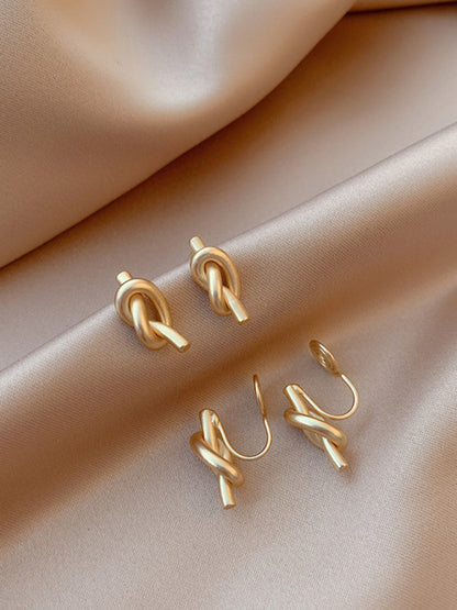 Knotted simple ins versatile retro earrings - FashionistaDeal