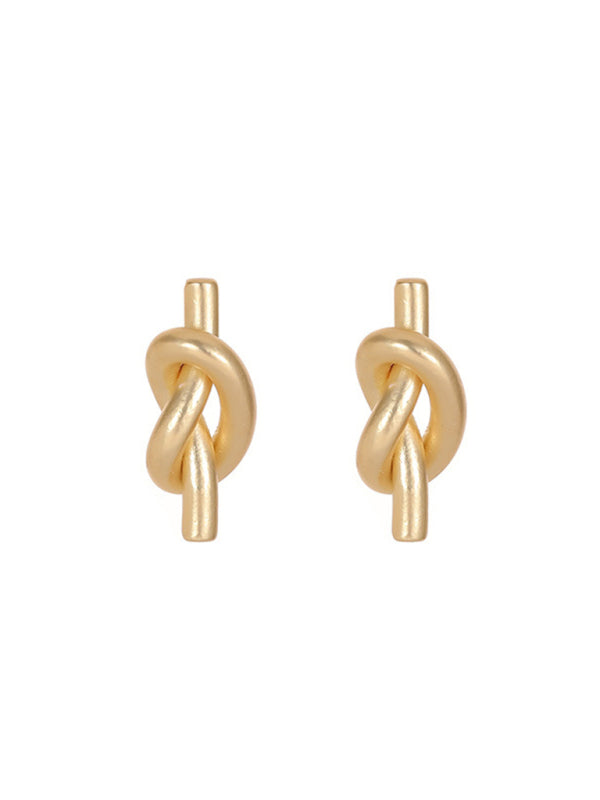 Knotted simple ins versatile retro earrings - FashionistaDeal