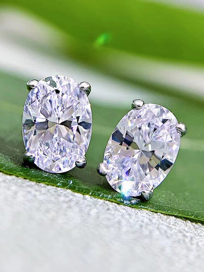 Women's Elegant Zircon Silver Stud Earrings - FashionistaDeal