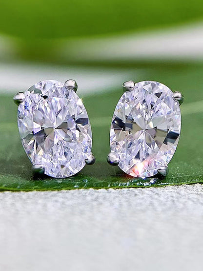 Women's Elegant Zircon Silver Stud Earrings - FashionistaDeal