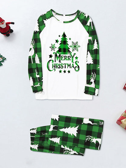 Christmas parent-child printed home pajamas two-piece sets - FashionistaDeal