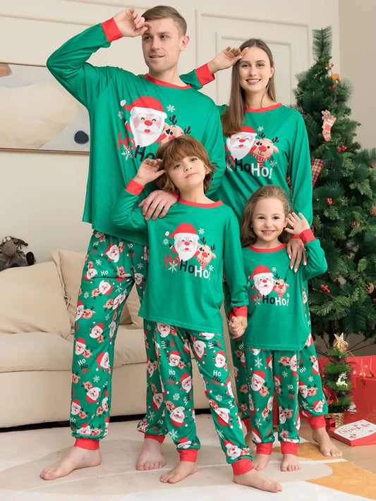 New Christmas Santa Claus Printed Parent-Child Home Clothes Set - FashionistaDeal