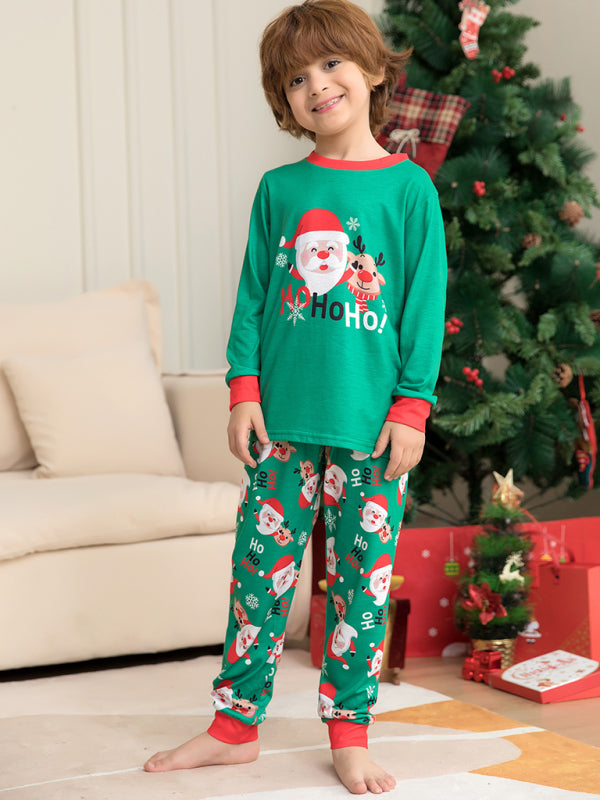 New Christmas Santa Claus Printed Parent-Child Home Clothes Set - FashionistaDeal