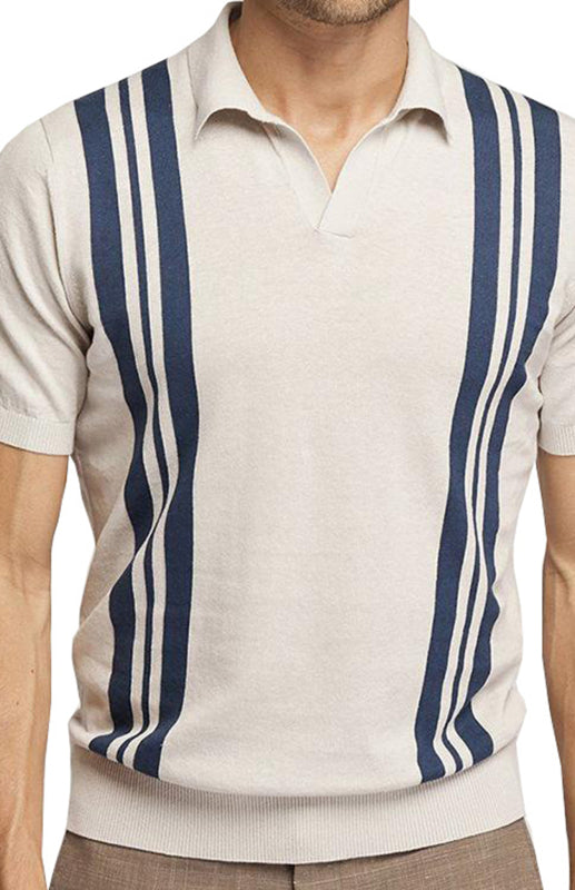 Polo Shirt With Lapel And Short Sleeves - FashionistaDeal