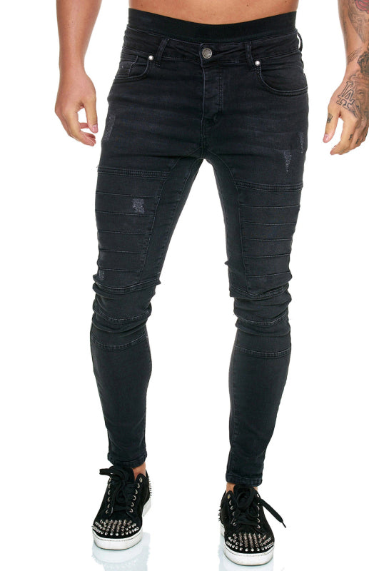 Men's Fashion High Waist Slim Jeans - FashionistaDeal