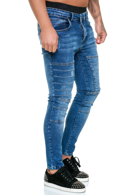 Men's Fashion High Waist Slim Jeans - FashionistaDeal