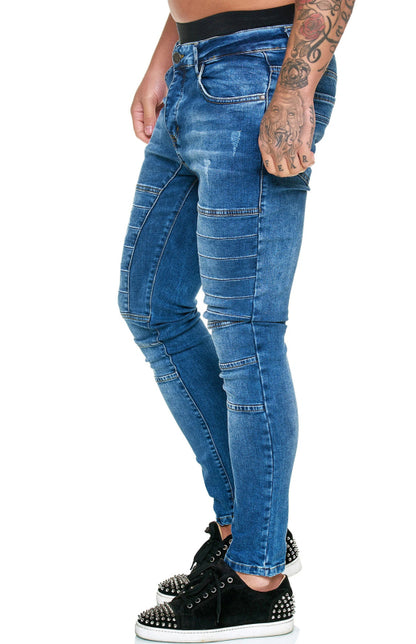 Men's Fashion High Waist Slim Jeans - FashionistaDeal