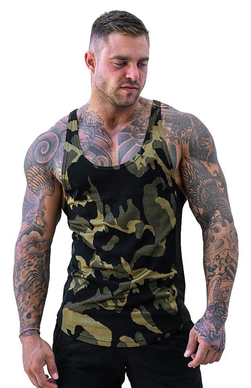 Men's Camouflage Print Breathable Quick Dry Sleeveless Tank Top - FashionistaDeal