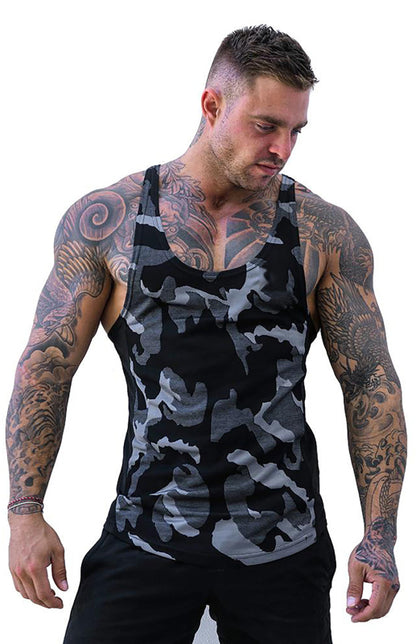 Men's Camouflage Print Breathable Quick Dry Sleeveless Tank Top - FashionistaDeal