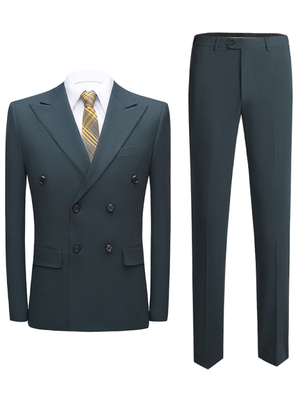 Men's Slim Fit Business Two Piece Suit - FashionistaDeal