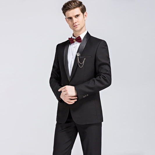 Men's Slim Business Three Piece Suit - FashionistaDeal