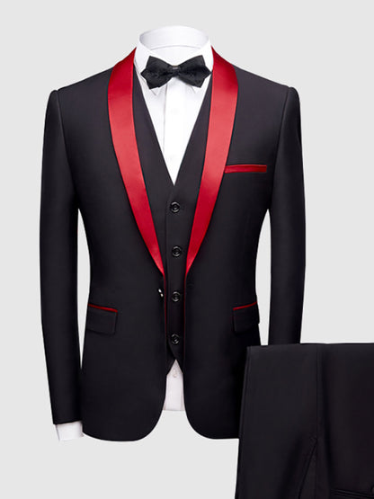 Men's Slim Business Three Piece Suit - FashionistaDeal